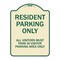 Signmission Parking Resident Parking Only All Visitors Must Park in Visitor Parking Area Only, TG-1824-23359 A-DES-TG-1824-23359 - alternate 1